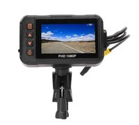 Brilluxa Cámara de salpicadero para Motocicleta de 3 Pulgadas 1080P Grabadora de vídeo Delantera y Trasera Grabación en Bucle Sensor G Monitoreo de estacionamiento Cámara de