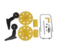 Brilluxa Carro Carrete Manguera, Carrete Manguera Jardín con Ruedas, Carro Carrete Manguera Manual, Carro Empuje Servicio Pesado para Riego Exterior, Sostiene Manguera 60m Amarillo