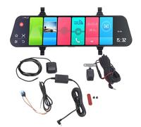 Brilluxa Dash Cam, cámara trasera, grabadora de accionamiento, espejo de 12 pulgadas, cámara de salpicadero 1080p FHD, pantalla táctil 4G, WiFi, grabación en bucle, gran angular de 120°, sensor G