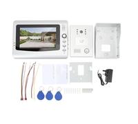 Brilluxa Intercomunicador de video, sistema de intercomunicación con timbre con cable con pantalla TFT de 7 pulgadas y visión nocturna por infrarrojos, sistema de video portero con cubierta de lluvia