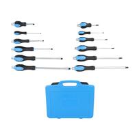 Brilluxa Juego de destornilladores, destornilladores magnéticos, destornilladores Phillips y de cabeza plana, 12 piezas, kit de herramientas manuales de alto par para reparación