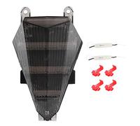 Brilluxa Luz trasera, luz de freno trasera de motocicleta, compatible con YZF R6 2006-2016, lente ahumada, señales de giro integradas