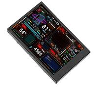 Brilluxa Monitor de temperatura de computadora, monitor de temperatura de PC IPS de 3.5 pulgadas, puerto USB DU AL IPS, mini monitor de datos de CPU con editor de temas visuales para GPU RAM HDD
