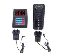 Brilluxa Sistema de llamadas, sistema de búsqueda inalámbrico con vibración sonora y alertas de flash, 10 buscadores de clientes para cobertura de área amplia de restaurantes