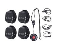 Brilluxa Sistema de localizador, sistema de llamadas inalámbricas con 4 receptores de reloj y 1 llamada, sistema de localizador impermeable para el hospital Home Factory