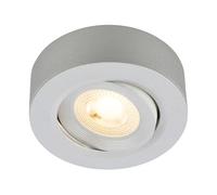 BRILONER - 2 en 1 Proyector LED de superficie y empotrable, orientable, regulable, luz blanca cálida, proyector LED 230V, proyector de techo, luminaria empotrable, proyector de techo, 9x3 cm, cromo