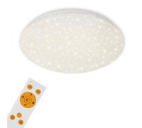 Briloner 3367-216 Luz LED Remoto, Lámpara de Techo Regulable, Control de Temperatura de Color, Blanco, 2200 lúmenes, 22 vatios, Diámetro 37,5 cm, W