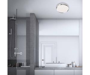 Briloner Acorus Plafón LED, IP44, decoración estrella, Ø 28 cm