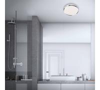 Briloner Acorus Plafón LED, IP44, decoración estrella, Ø 28 cm