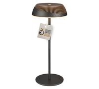 BRILONER - Alusta lampara de mesa sin cable, control táctil regulable, función memoria, ip44, cable usb-c, lampara mesita noche sin cable, German Design Award 2026, 14x32cm, antracita bronce metálico