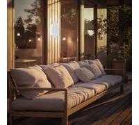 Briloner Aplique de exterior Aurora LED recargable, blanco, regulador táctil, IP54