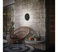 Briloner Aplique de exterior Aurora LED recargable, negro, regulador táctil, IP54