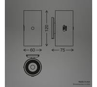 Briloner Aplique de pared LED recargable Isy, blanco mate, plástico, 3000 K