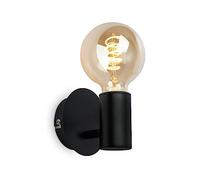 BRILONER Aplique Interior, Lámpara de Baño, Aplique de Pared a Prueba de Salpicaduras para Baño, Lámpara de Espejo, 1 x E27, Negro