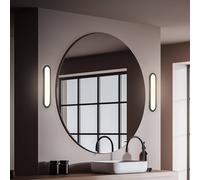 Briloner Aplique LED para baño Pil, negro, ancho 35 cm, plástico