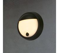 Briloner Aplique LED para exterior con batería 3784015, negro Regulador táctil Ø 17 cm