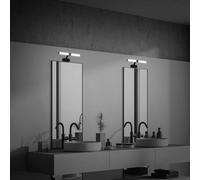 Briloner Aplique LED Runt IP44 soporte 4.000K negro True
