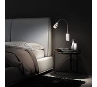 Briloner Aplique LED Tusi con brazo flexible, níquel True