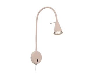 Briloner - Aplique pared interior LED con interruptor en la carcasa, orientable, luz blanca cálida, apliques pared dormitorio, lampara pared, aplique pared, lampara de pared, 8 x 45 cm, beige
