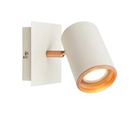 BRILONER - Aplique pared interior, orientable, casquillo GU10, máx. 10W, apliques pared dormitorio, lampara, aplique, lampara, 12x14 cm, gris claro café