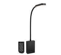 BRILONER - Aplique pared sin cable con batería recargable, táctil, luz blanca cálida, apliques dormitorio, lampara pared, 6x3x50 cm, negro