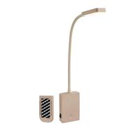 BRILONER - Aplique pared sin cable con batería recargable, táctil, luz blanca cálida, apliques dormitorio, lampara pared, 6x3x50 cm, beige