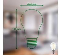 Briloner Bombilla convencional E27 5W claro 3000K 1055 lm EEC A 2er EC:EPREL:2098279