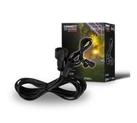 BRILONER - Connect to Shine 12V sistema jardín, cable extensión 1 m, juego extensión, IP67 contra inmersión temporal, conexión enchufe, 1 m, negro