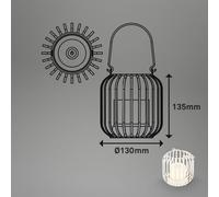 Briloner De mesa LED batería 7279 IP44 cesta metal blanco