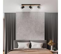 Briloner Downlight Duta, longitud 70 cm, negro/color madera, 3 luces. True