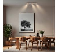 Briloner Downlight Ida, beige, 3 luces, plástico/metal