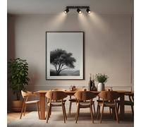 Briloner Downlight Ida, negro, 3 luces, plástico/metal