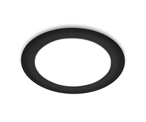 BRILONER - Downlight LED techo empotrable plano 230V, luz blanca neutra, 18W 1980lm, ojos de buey LED, 22 x 3 cm, negro