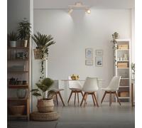 Briloner Downlight Tapp, beige, longitud 28 cm, 2 luces, metal GU10