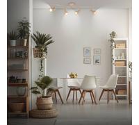 Briloner Downlight Tapp, beige, longitud 61 cm, 4 luces, metal GU10