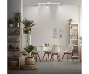 Briloner Downlight Tapp, blanco, longitud 48 cm, 3 luces, metal, GU10