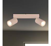 Briloner Downlight Tip, beige, 2 luces, metal, GU10, orientable