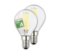 Briloner - EEK A Juego de 2 filamentos LED lámpara E14 gota, luz blanca cálida, 2,5W, 525lm, iluminante LED, bombillas,
