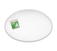 BRILONER - EEK A Lampara techo con color de luz blanco neutro, 12W, 2520lm, 50.000h de luz, plafon LED techo, lamparas de techo salon, lampara de techo, plafones para techo LED, 38 x 6,5 cm, blanco