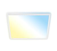 BRILONER - EEK A Panel LED eficiente con 14W a 3000lm, aprox. 50.000h de luz, CCT, luz indirecta, techo, superficie cocina, paneles, lampara, 42x42x3 cm, blanco