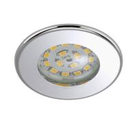 Briloner Eficiente foco empotrado LED Nikas IP44, cromo True