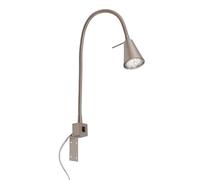 BRILONER - Flexo LED Escritorio, Brazo Flexible, Incluye Interruptor de Encendido/Apagado, 4 Vatios, 400 Lúmenes, 3000 Kelvin, Lampara Escritorio, Luz de Lectura, Lampara Lectura Libro, Níquel mate