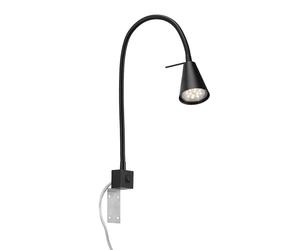 BRILONER - Flexo LED Escritorio, Brazo Flexible, Incluye Interruptor de Encendido/Apagado, 4 Vatios, 400 Lúmenes, 3000 Kelvin, Lampara Escritorio, Luz de Lectura, Lampara Lectura Libro, Negro