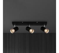 Briloner Foco de techo Plek GU10 negro/plata 3 luces