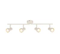 BRILONER - Foco interior techo orientable, casquillo GU10, max 9 W, plafon, focos techo, lampara de cocina, lamparas salon, lamparas de dormitorio, cocina, 60,5 cm, blanco antiguo
