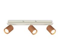 BRILONER - Foco interior techo orientable, casquillo GU10, max 9 W, plafon, focos techo, lampara de cocina, lamparas salon, lamparas de dormitorio, cocina, 45 cm, Gris cálido coffee
