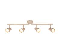 BRILONER - Foco interior techo orientable, casquillo GU10, max 9 W, plafon, focos techo, lampara de cocina, lamparas salon, lamparas de dormitorio, cocina, 60,5 cm, beige