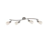 Briloner Foco Lámpara de Techo Níquel Mate Máx. 4 X 5,5W E14 Lámpara Orientable