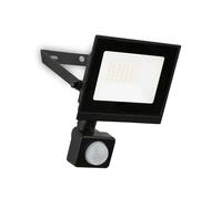 BRILONER - Foco LED exterior con sensor de movimiento, blanco neutro, 20W 1800 lm, orientable, IP65 resistente al polvo y al agua, proyector LED exterior, para jardín y garaje, 11 x 17 x 4 cm, Negro