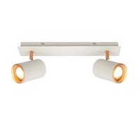 BRILONER - Foco LED interior techo, orientable, casquillo GU10, máx. 9 W, focos LED techo, cocina, lampara, plafon, 40 cm, gris claro café